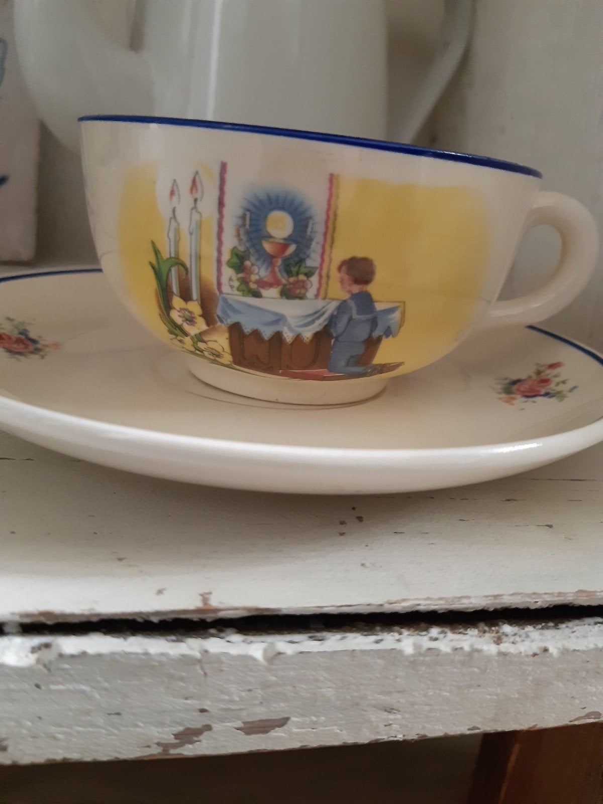 kop en schotel communie, Ophalen of Verzenden