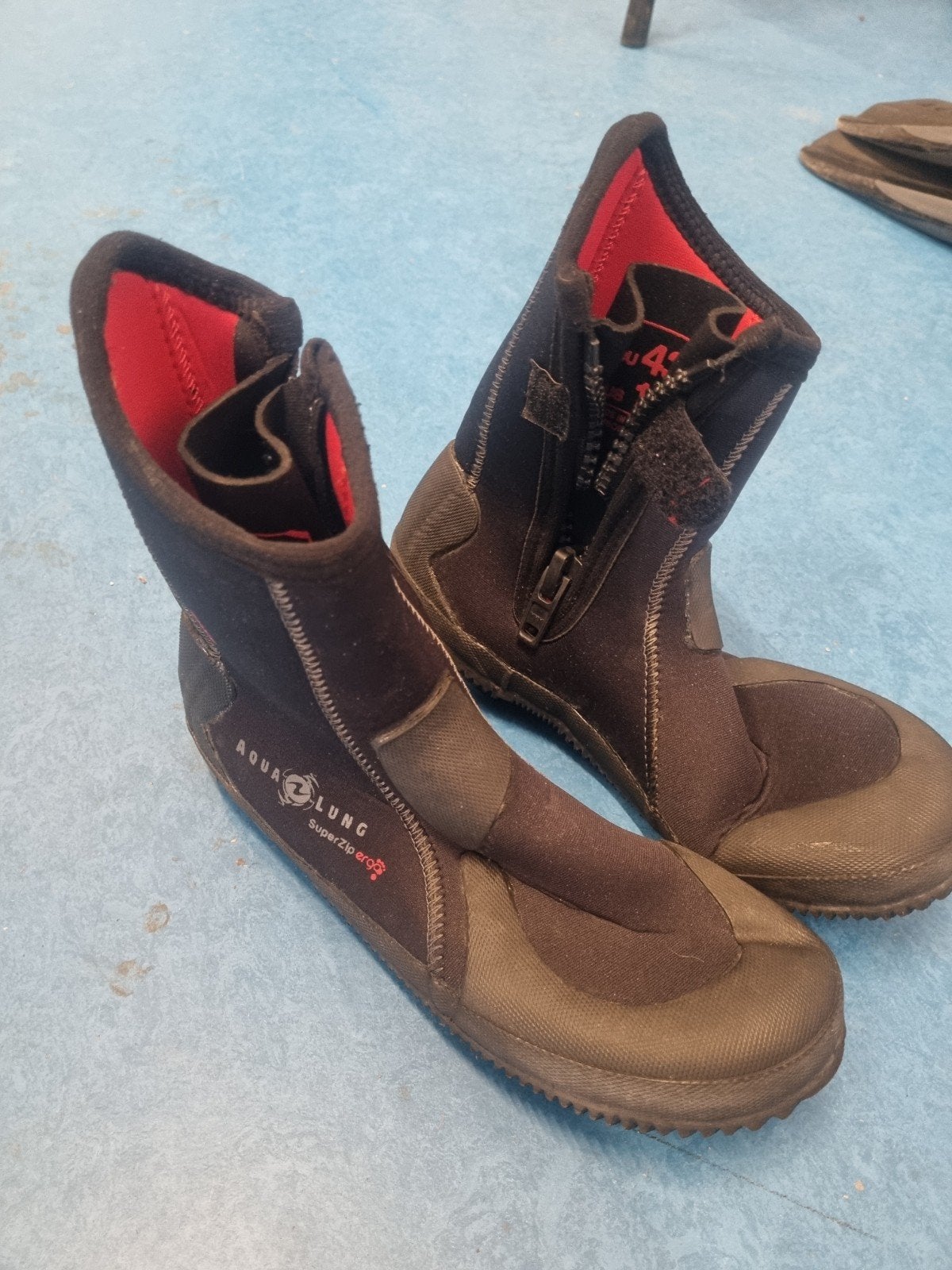 Aqua Lung Superzip Ergo 6.5mm duikschoenen, maat 43, Gebruikt, Zeil- of Surfschoenen, Aqua Lung, Ophalen of Verzenden