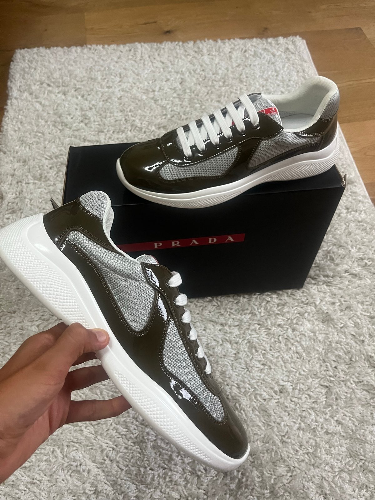 Prada Sneakers (Olive), Kleding | Heren, Ophalen of Verzenden, Nieuw, Overige kleuren, Sneakers of Gympen