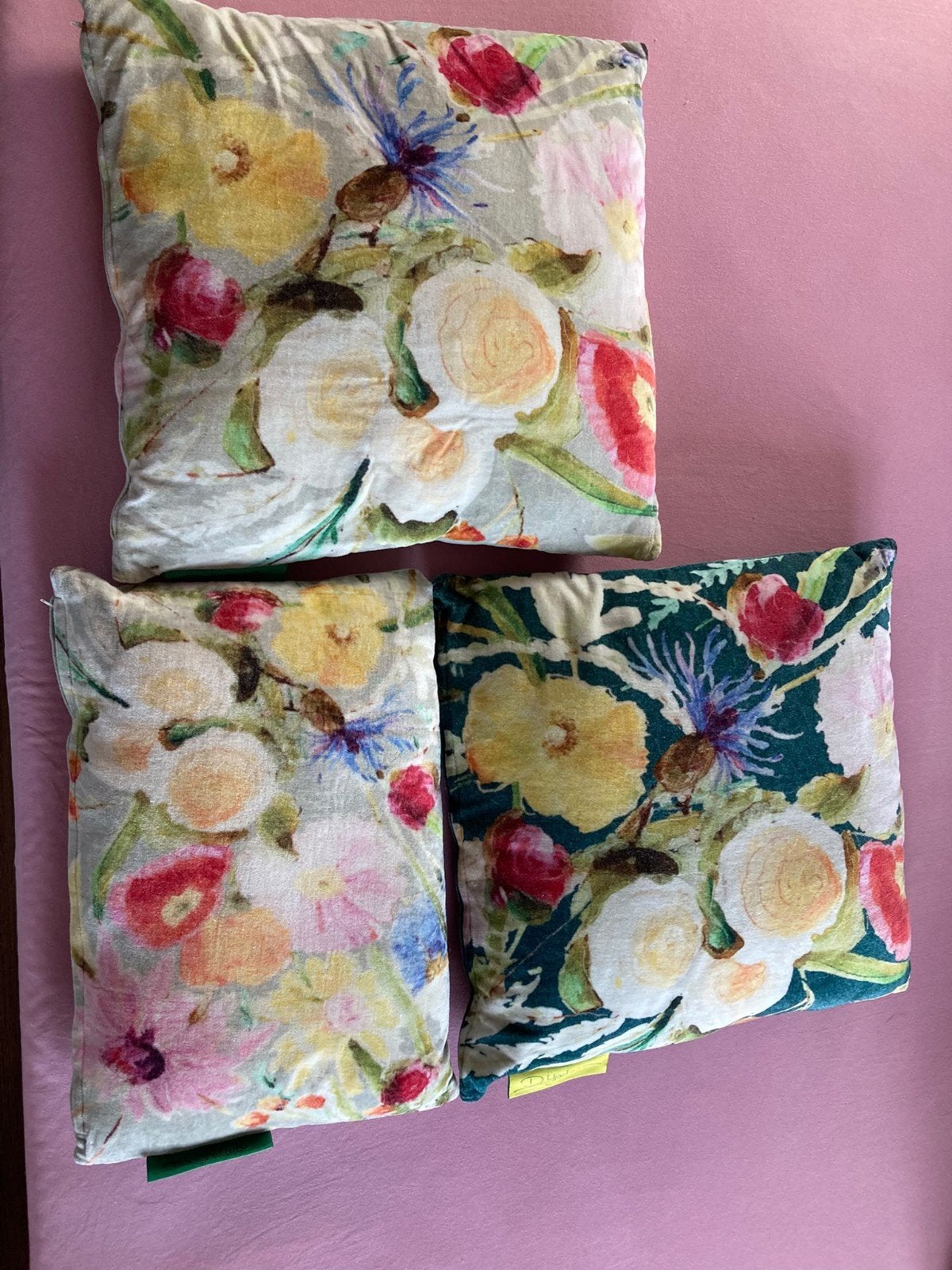 Doortje Ijpelaar Kussens met bloemenprint, Overige merken, Gebruikt, Meerkleurig, Met print