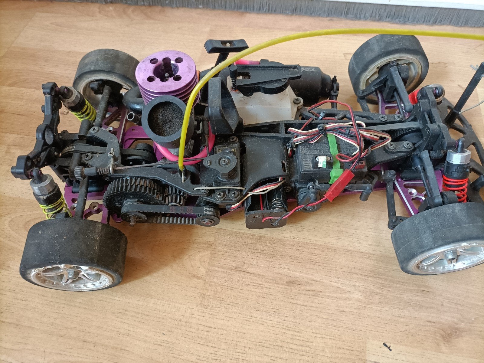 HPI RS 4 nitro met reserve onderdelen., Gebruikt, Ophalen of Verzenden, Schaal 1:10, Auto onroad