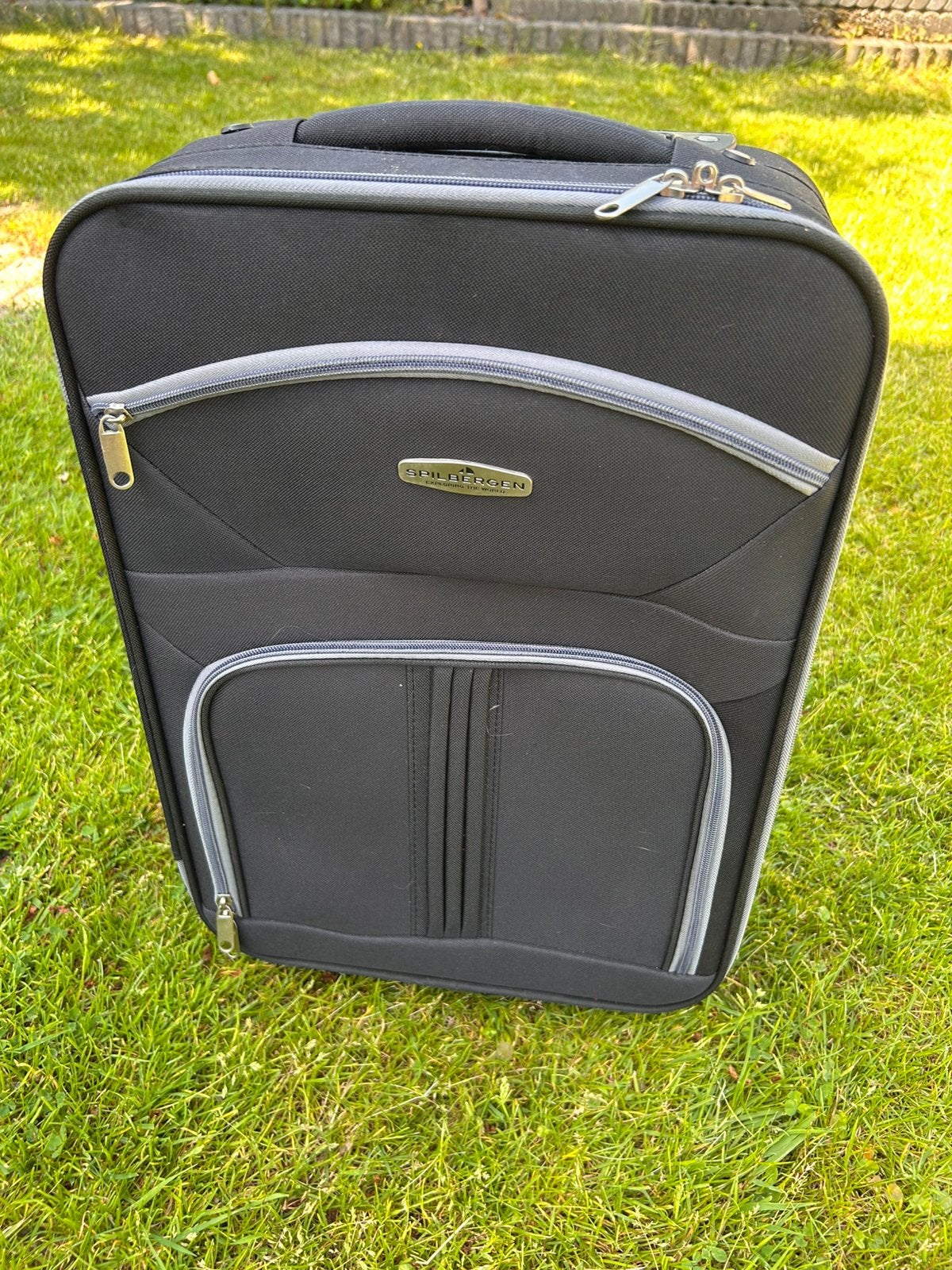 Koffer van stof met de afmeting 53x35x18, Overige materialen, Wieltjes, Gebruikt, 50 tot 60 cm