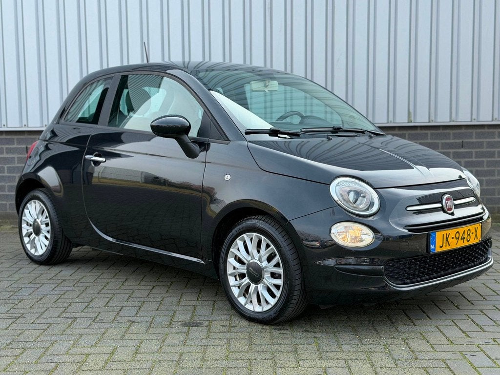 Fiat 500 0.9 TwinAir Turbo Popstar |Automaat|Leder|Bluetooth, Gebruikt, Elektrische ramen, Leder en Stof, Zwart