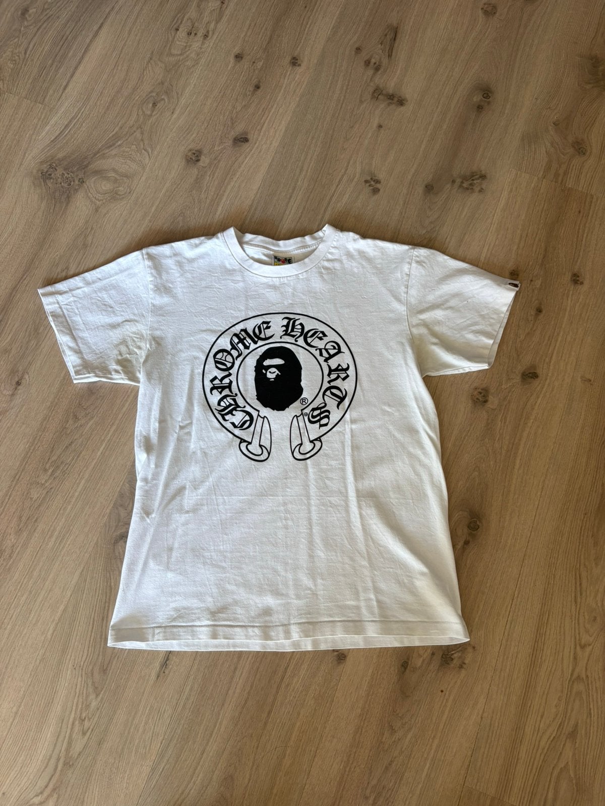 Bape x Chrome Hearts t shirt - M, Ophalen of Verzenden, Gedragen, Maat 48/50 (M), Zwart