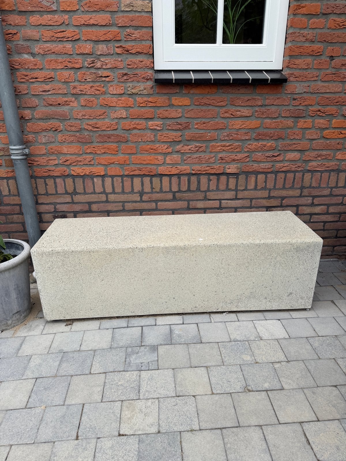 Betonnen bankje voor buiten 150x45x45, Tuin en Terras, Ophalen, Gebruikt, Overige materialen