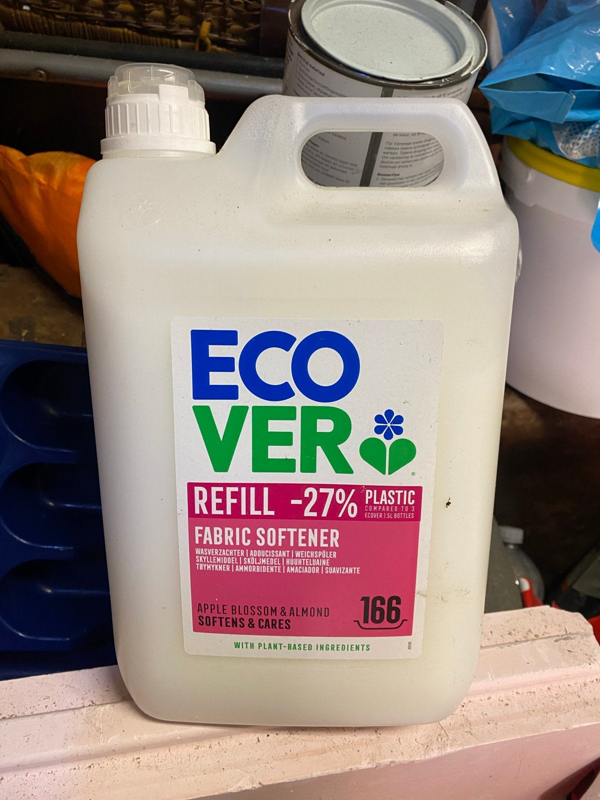 Ecover Navulling Wasverzachter Appelbloesem & Amandel 5L, Verzenden, Nieuw