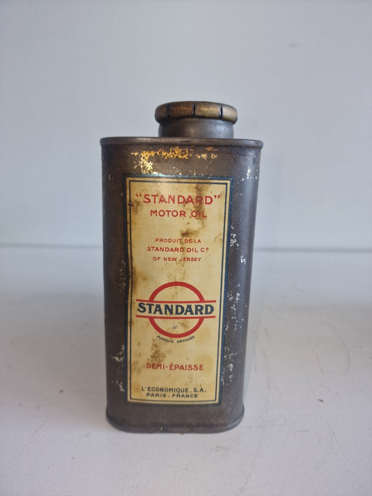 Standard oil blik, Ophalen, Gebruikt, Verpakking