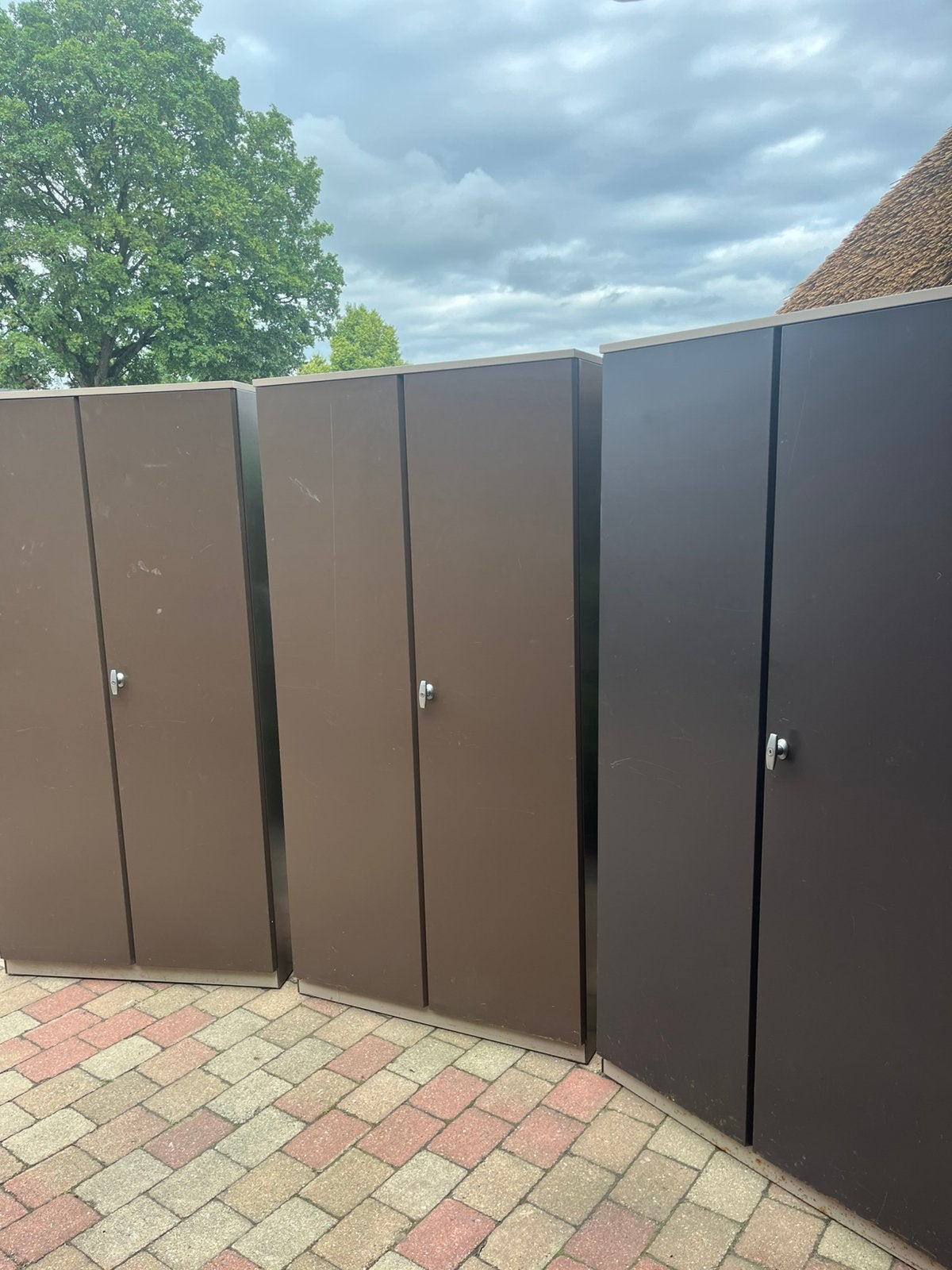 5 stalen werkplaats/garage kasten, Ophalen, Gebruikt, Meerdere deuren, 50 tot 100 cm