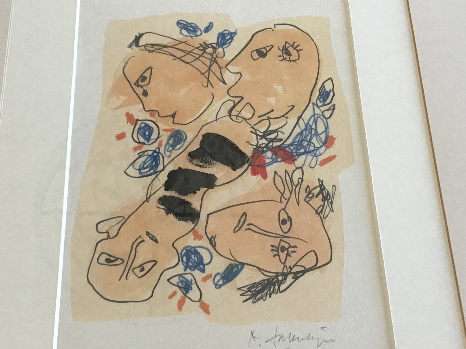Kees Salentijn - Zeefdruk 'Communicatie' - Handgesigneerd, Antiek en Kunst, Ophalen of Verzenden