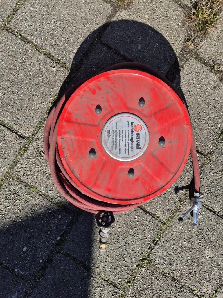 Saval Brandslanghaspel - Gebruikt, Doe-het-zelf en Verbouw, Alarmsystemen, Gebruikt, Compleet systeem, Overige soorten, Ophalen