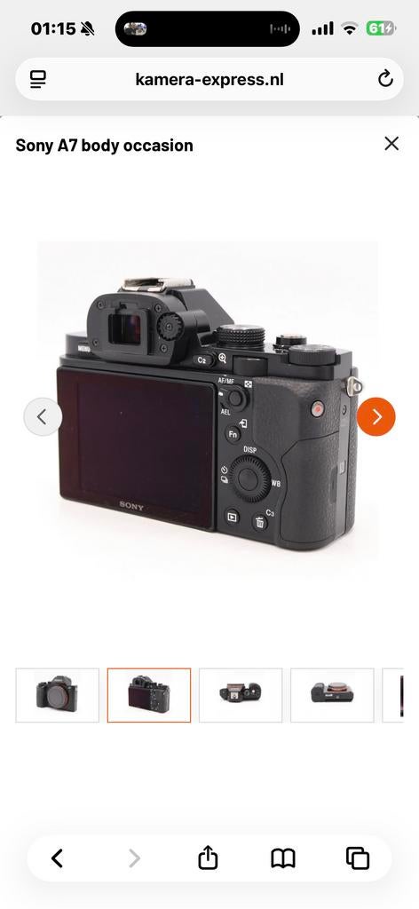 Sony a7 (tweedehands) incl. cameratas - Den Haag, Audio, Tv en Foto, Ophalen of Verzenden, Zo goed als nieuw, Spiegelreflex, Sony