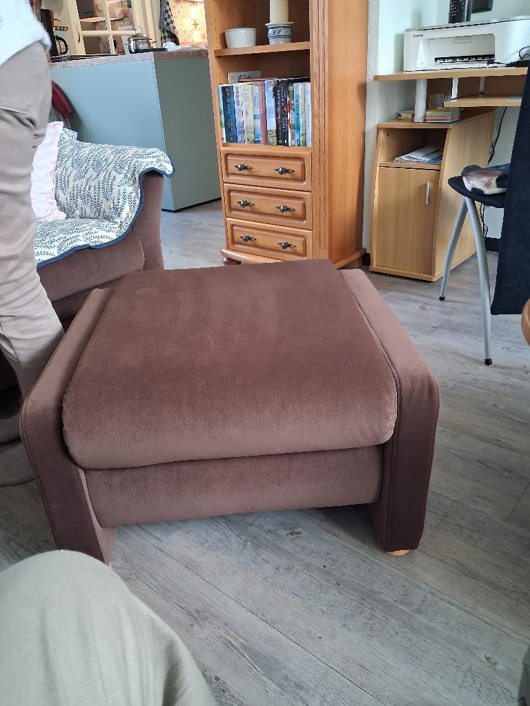 hocker of voetenbankje, Huis en Inrichting, Ophalen, Zo goed als nieuw, Stof, 50 tot 75 cm