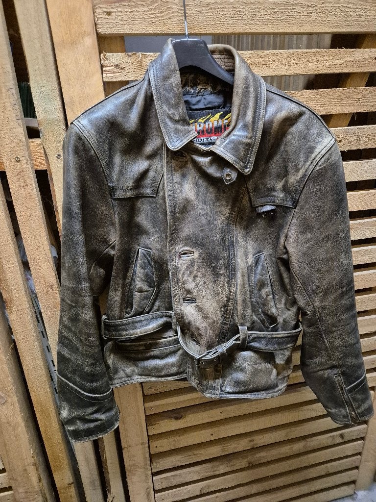 Leren Motor Jacket MQP maat XL, Heren, MQP, Jas | leer, Ophalen of Verzenden