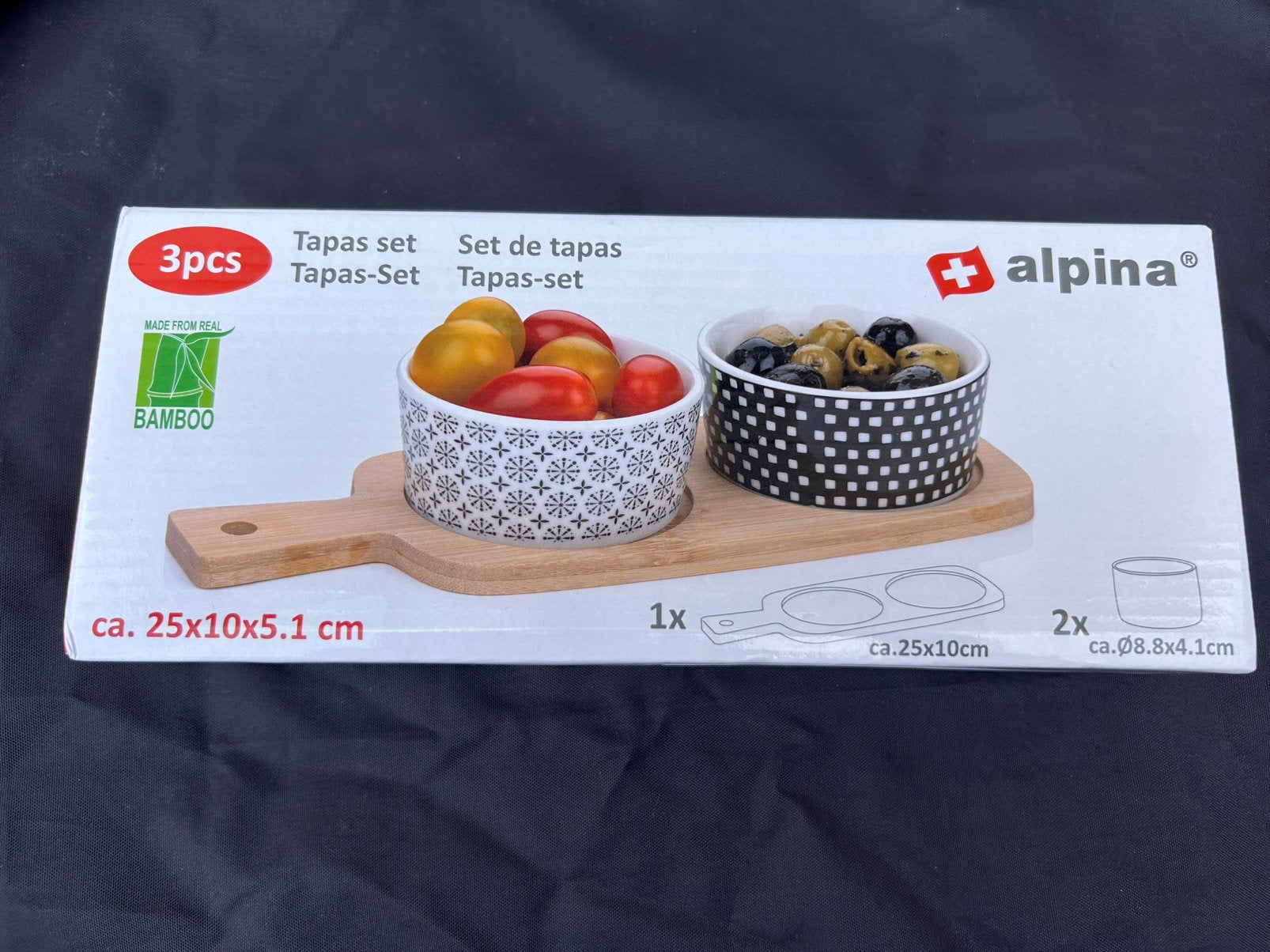 Alpina tapas-set, Hout, Snij-/serveerplank, Nieuw, Ophalen of Verzenden