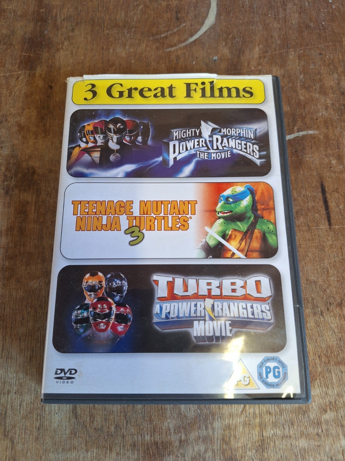 Dvds Power Rangers & Teenage Mutant Ninja Turtles 3 films, Avontuur, Gebruikt, Ophalen of Verzenden, Vanaf 6 jaar