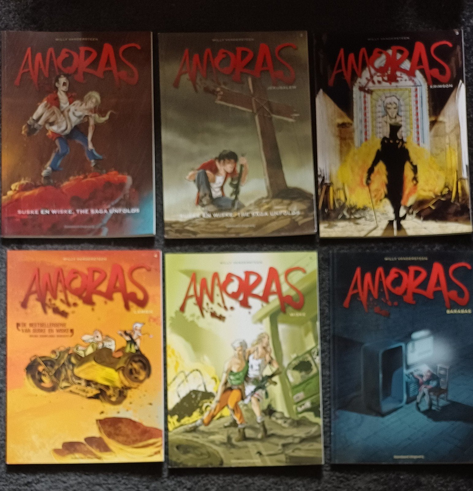 1e 6 delen uit serie Amoras van Vandersteen. Suske & wiske, Boeken, Meerdere stripboeken, Ophalen of Verzenden, Zo goed als nieuw