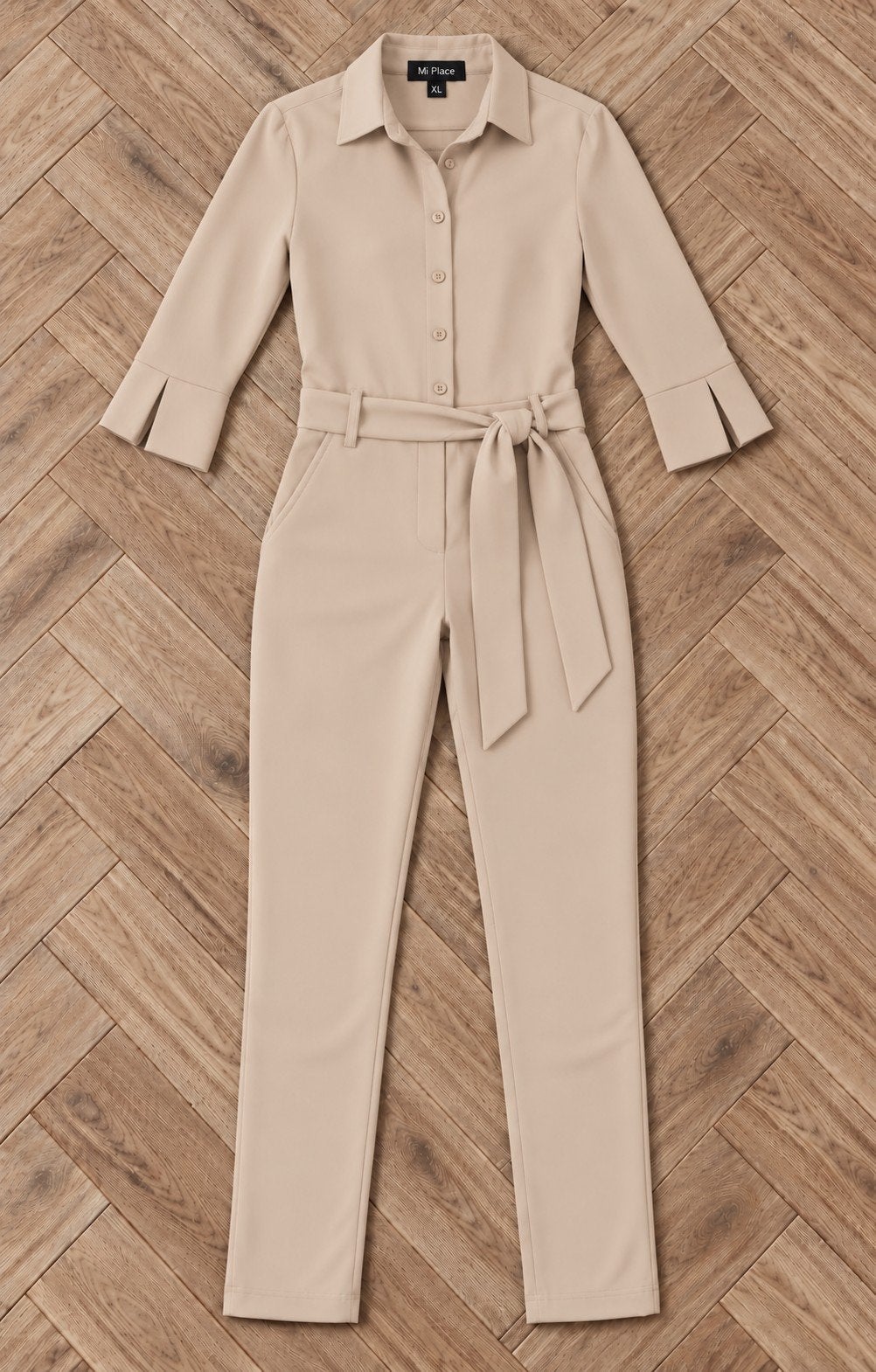 Nieuw Mi Piace travelstof Jumpsuit Maat XL Kleur Sand, Kleding | Dames, Mi Piace, Verzenden, Beige, Maat 46/48 (XL) of groter