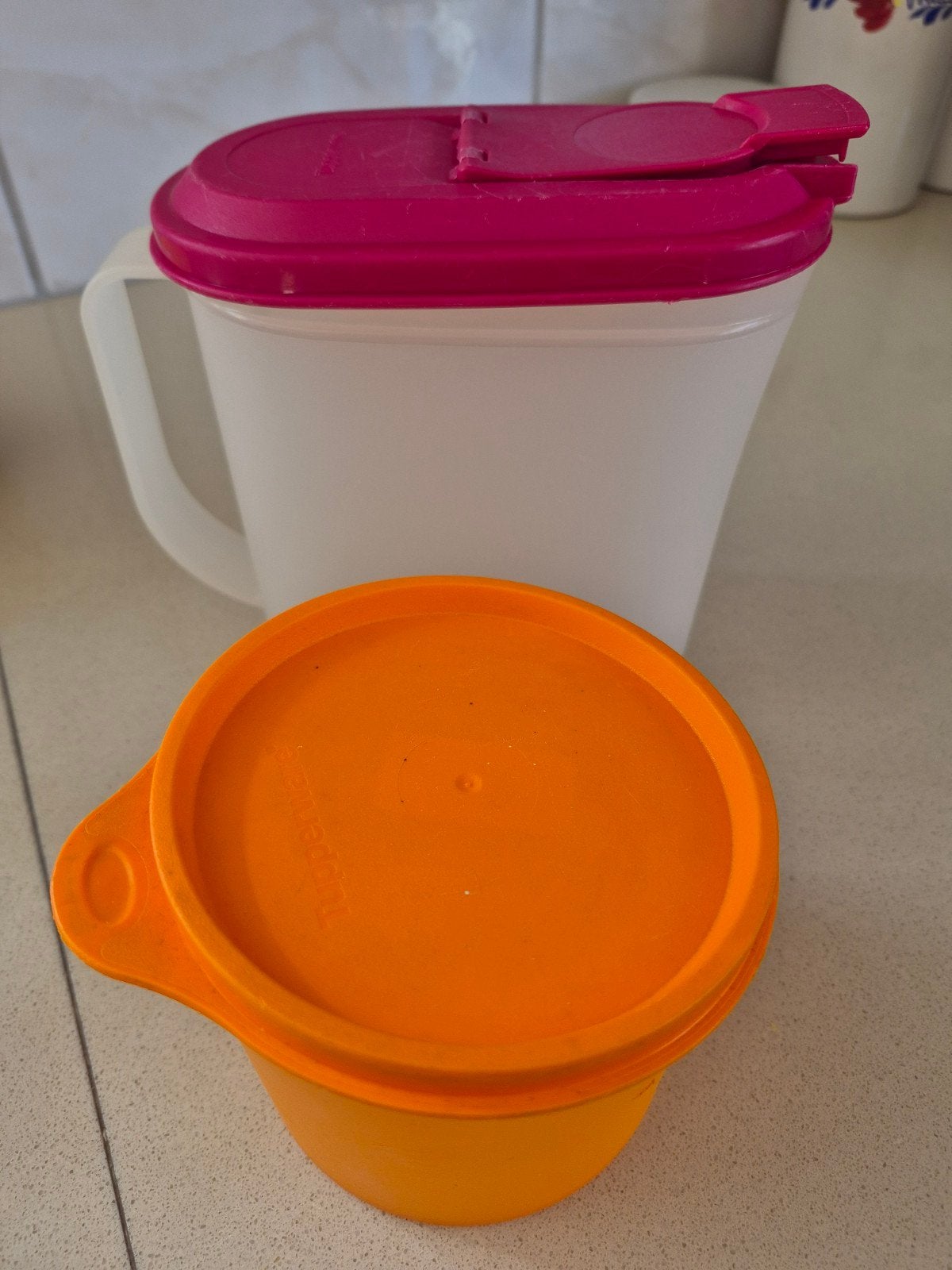 tupperware bakje en voorraadbus, Ophalen of Verzenden, Oranje, Bak of Kom