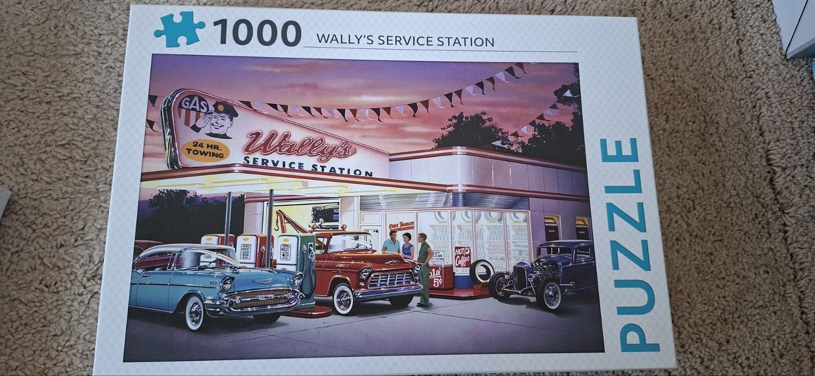 Nieuwe Legpuzzel 1000 stukjes - Wally's Service Station, Ophalen, 500 t/m 1500 stukjes, Nieuw, Legpuzzel