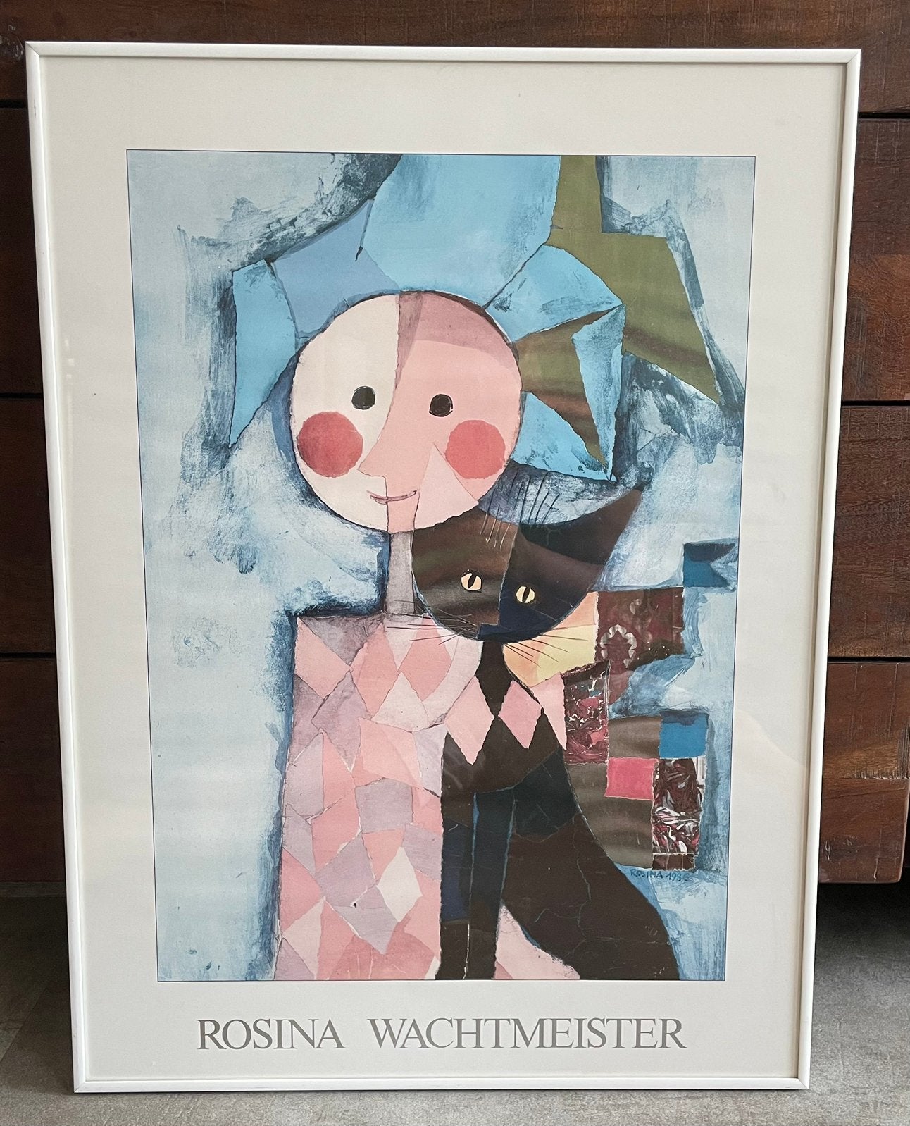 Rosina Wachtmeister Kat en Figuur Poster met Lijst, Verzamelen, Met lijst, Ophalen of Verzenden, A1 t/m A3, Dier of Natuur
