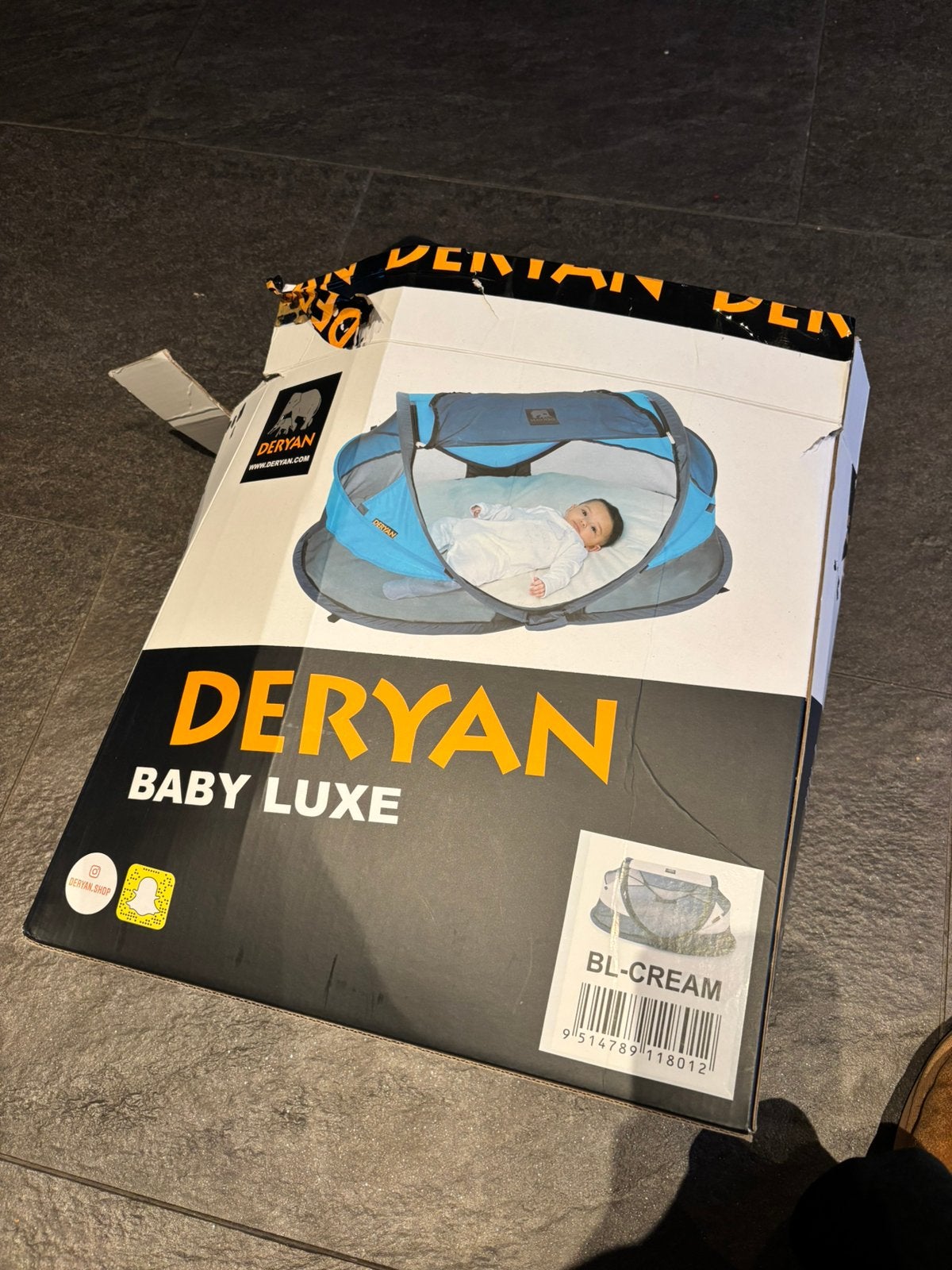 Deryan babyluxe reisbedje/ strandtentje, Ophalen of Verzenden, Zo goed als nieuw, Reisbedje