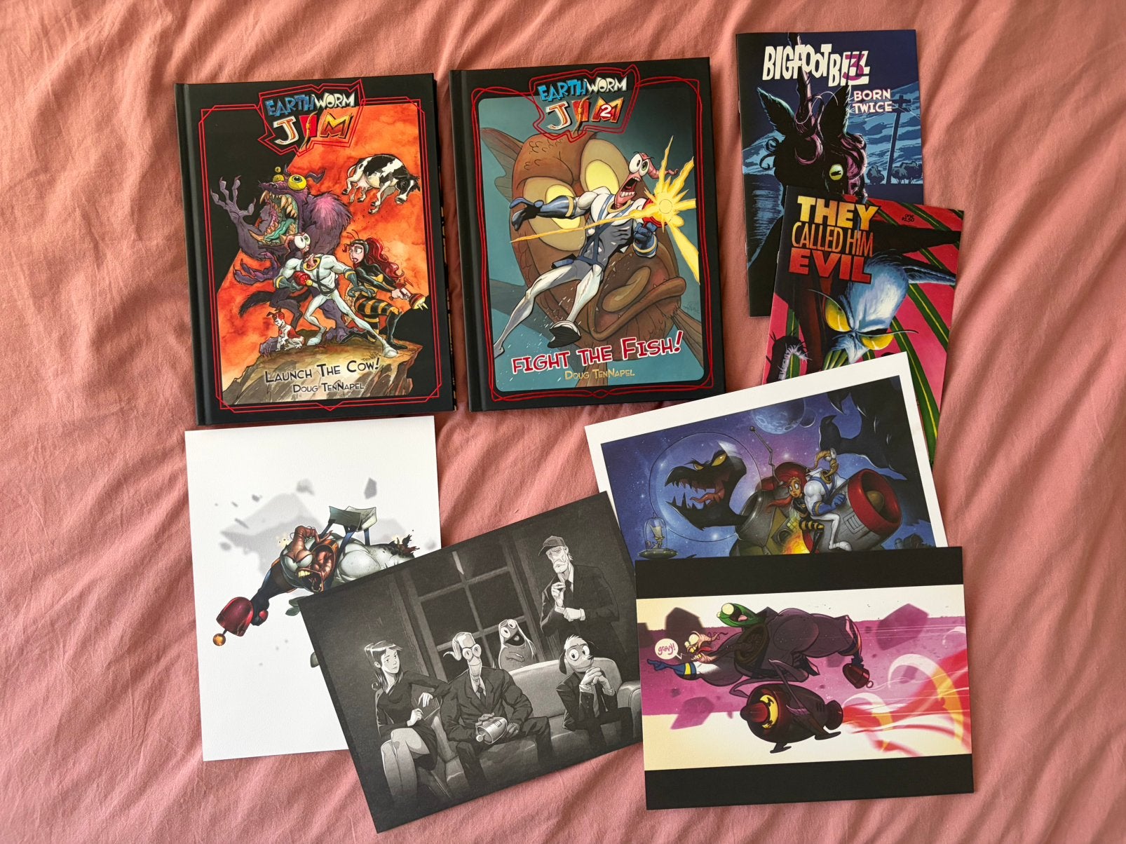 Earthworm Jim Launch the Cow + Fight the Fish HCs + extras, Meerdere comics, Ophalen of Verzenden, Zo goed als nieuw, Amerika