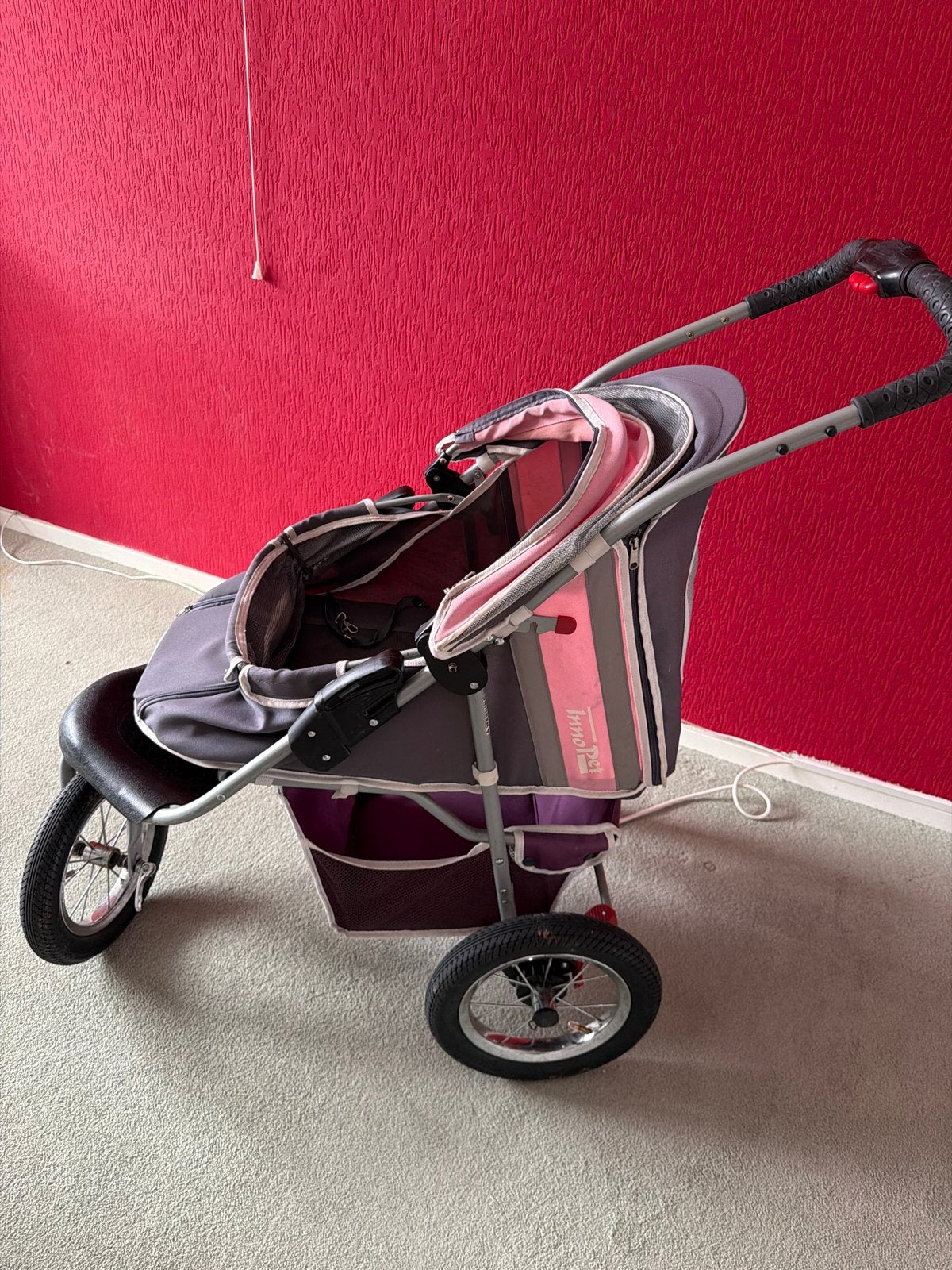InnoPet Hondenbuggy - Grijs/Roze, Ophalen, Gebruikt