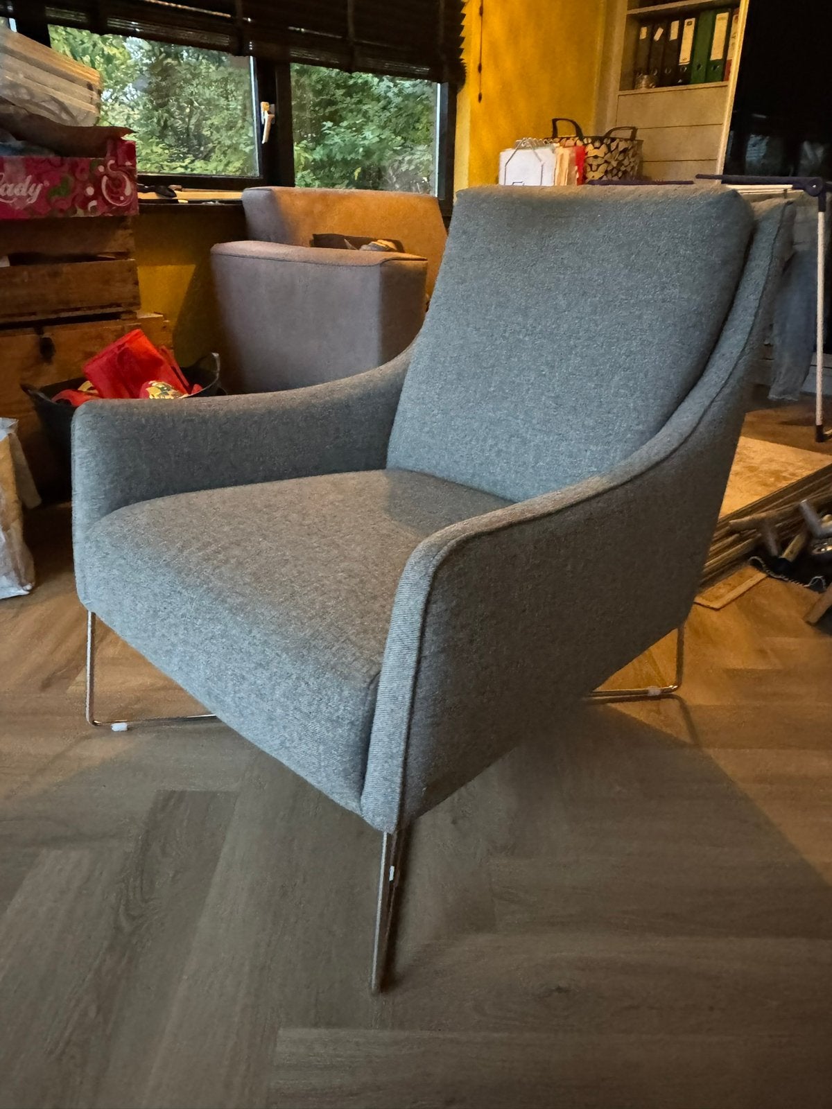 Natuzzi fauteuil - als nieuw, Ophalen, Zo goed als nieuw, 75 tot 100 cm, 50 tot 75 cm