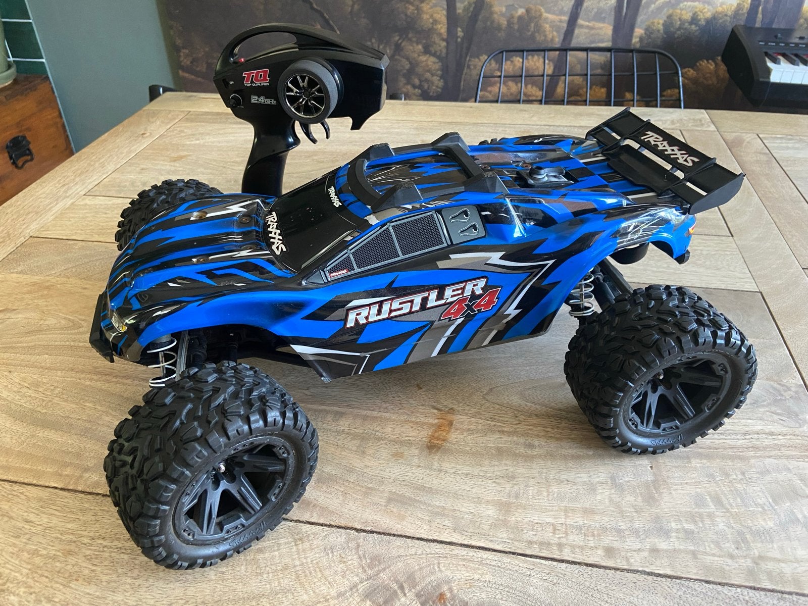 Traxxas Rustler 4x4 xl-5 RC Auto - incl zender., Elektro, Gebruikt, Auto offroad, Ophalen of Verzenden
