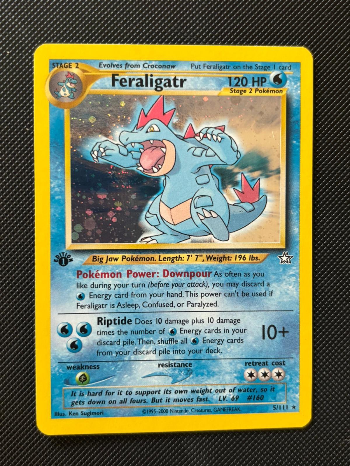 Feraligatr (NG 5) Neo Genesis first edition, Ophalen of Verzenden, Zo goed als nieuw
