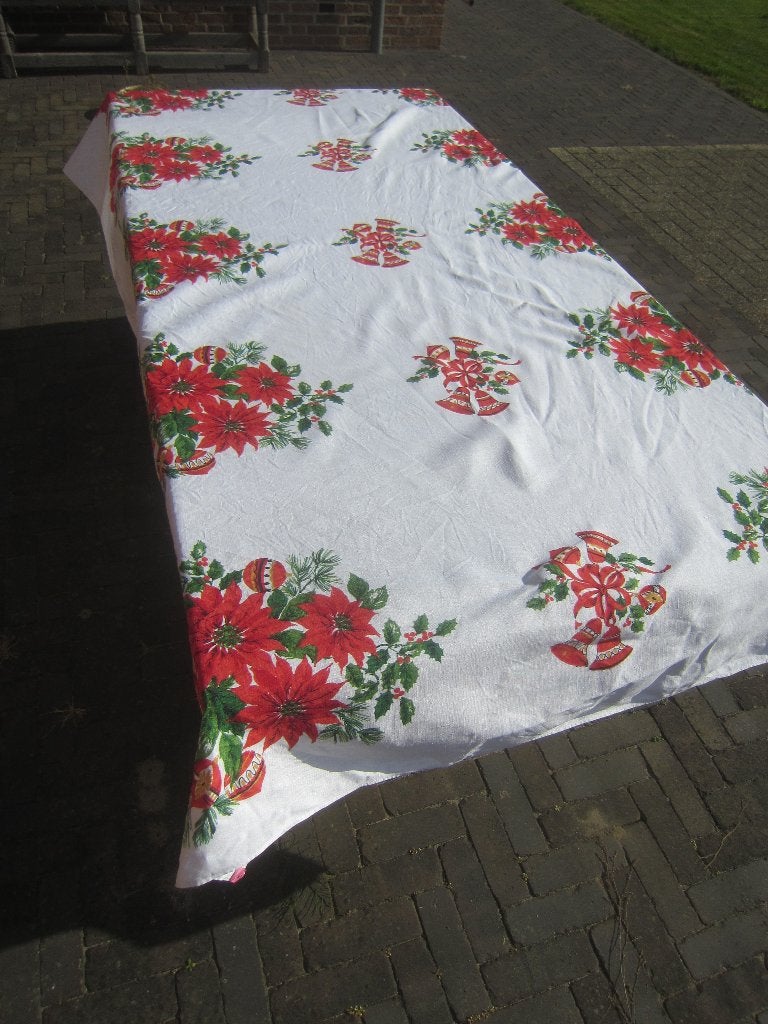 kerst  GROOT MOOI SCHOON  KERSTTAFELKLEED  215 x 150 katoen, Ophalen of Verzenden, Zo goed als nieuw
