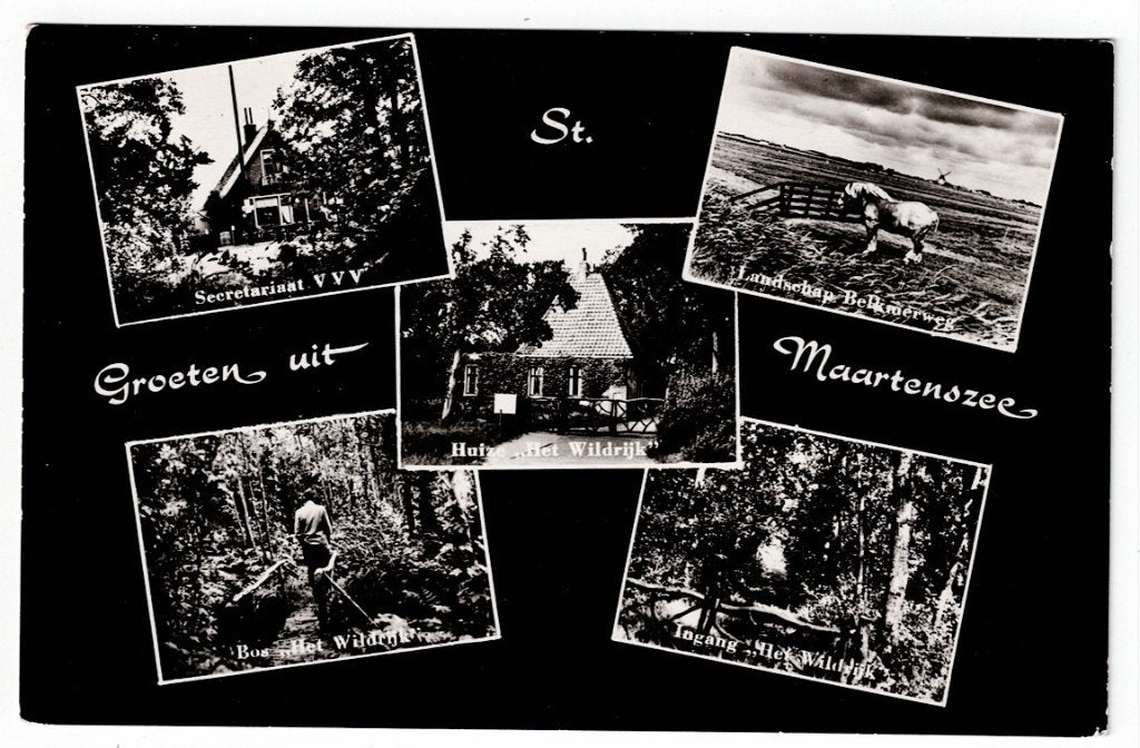 Sint Maartenszee 1958. Groeten uit., Ophalen of Verzenden, 1940 tot 1960, Gelopen, Noord-Holland