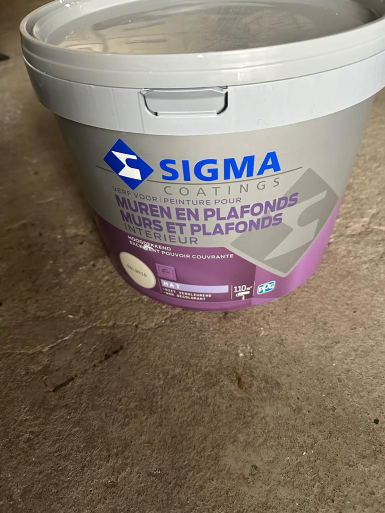 Sigma Coatings Muurverf RAL 9010 Mat Hoogdekkend, Ophalen, Zo goed als nieuw