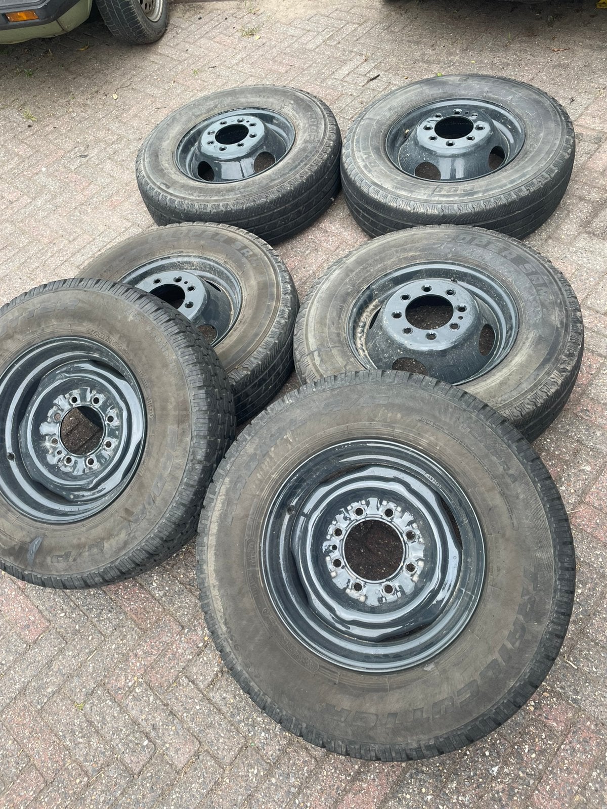 Wielenset dually 8 x 165.1 16,5 inch, Ophalen, Zo goed als nieuw