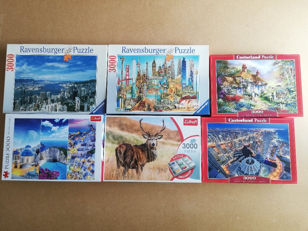Puzzels van 3000 stukjes, Ophalen of Verzenden, Meer dan 1500 stukjes, Gebruikt, Legpuzzel