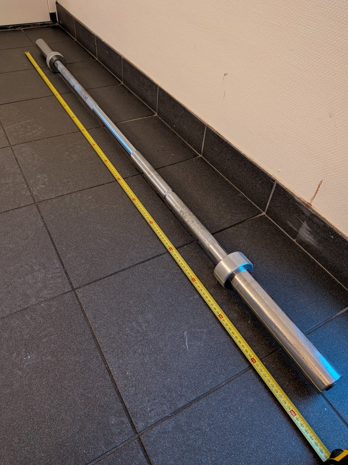 Olympische Halterstang 180 cm (50 mm) - Draaibare Sleeves, Sport en Fitness, Ophalen, Halterstangen
