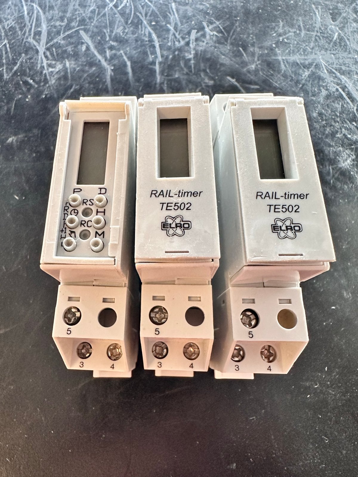 ELKO RAIL-timer TE502 digitale schakelklok (3 stuks), Ophalen of Verzenden, Gebruikt, Overige merken, Relais
