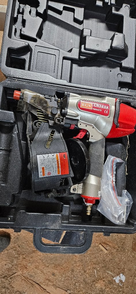 spijkertacker, coiltacker met veel spijkerrollen, Ophalen of Verzenden, Zo goed als nieuw, Tacker/nietmachine, Overige merken