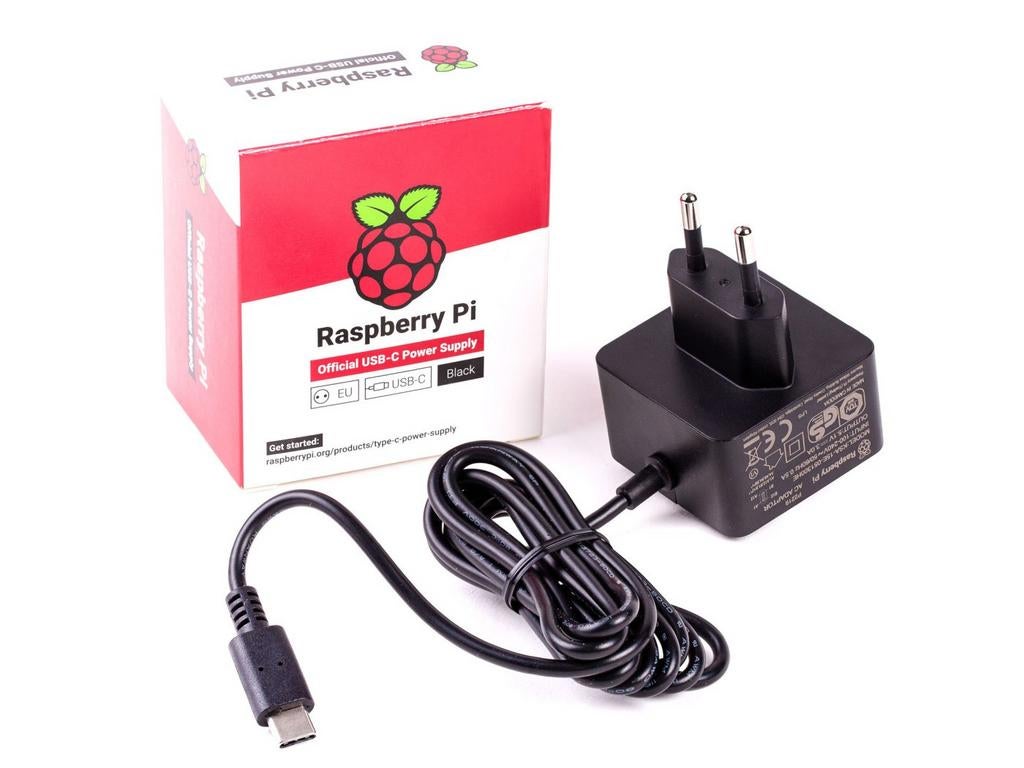 Raspberry Pi 4 USB-C Voeding - Zwart - inc. Verzenden, Verzenden, Nieuw