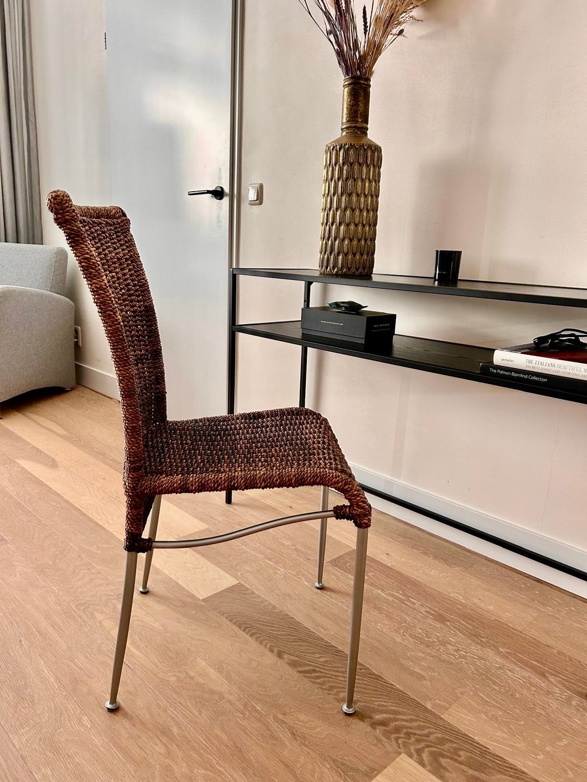 Zes (6) eetkamerstoelen (prijs= voor 6), Ophalen, Gebruikt, Bruin, Landelijk