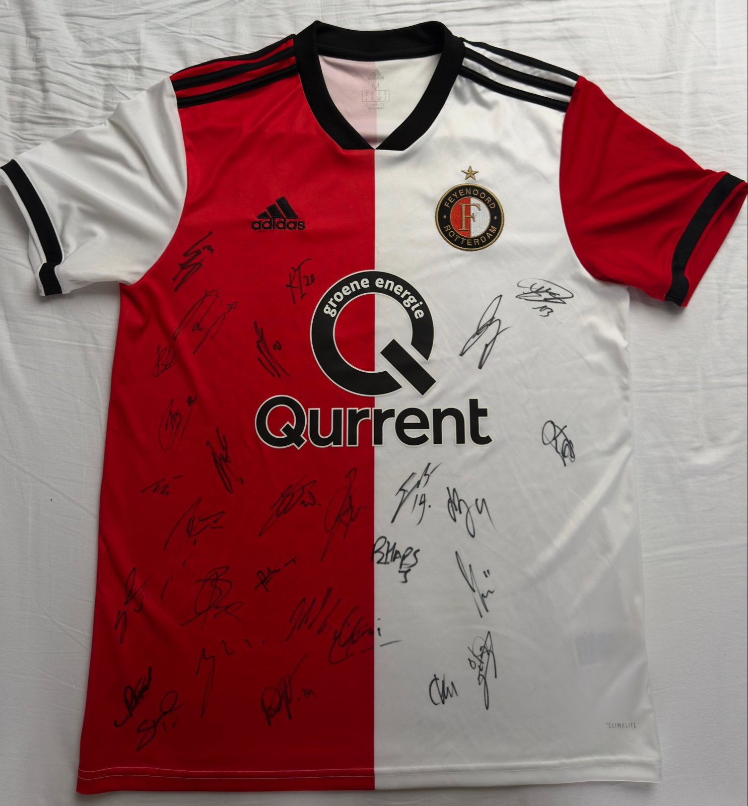 Gesigneerd Feyenoord shirt 2017/18 - Maat M + Fotobewijs, Maat M, Ophalen of Verzenden, Nieuw, Overige typen