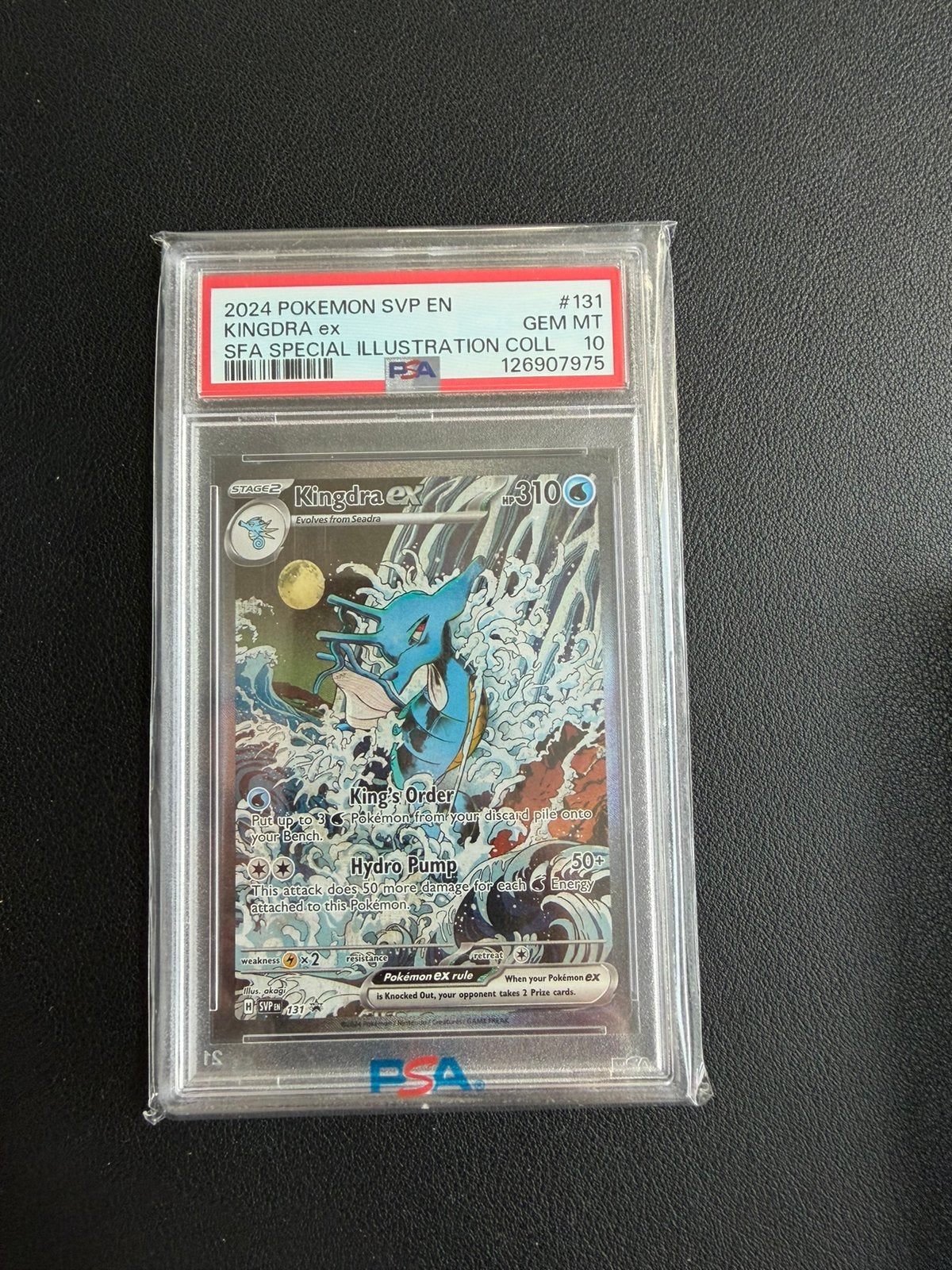 Kingdra ex 131 PSA 10, Ophalen of Verzenden, Nieuw, Losse kaart, Foil