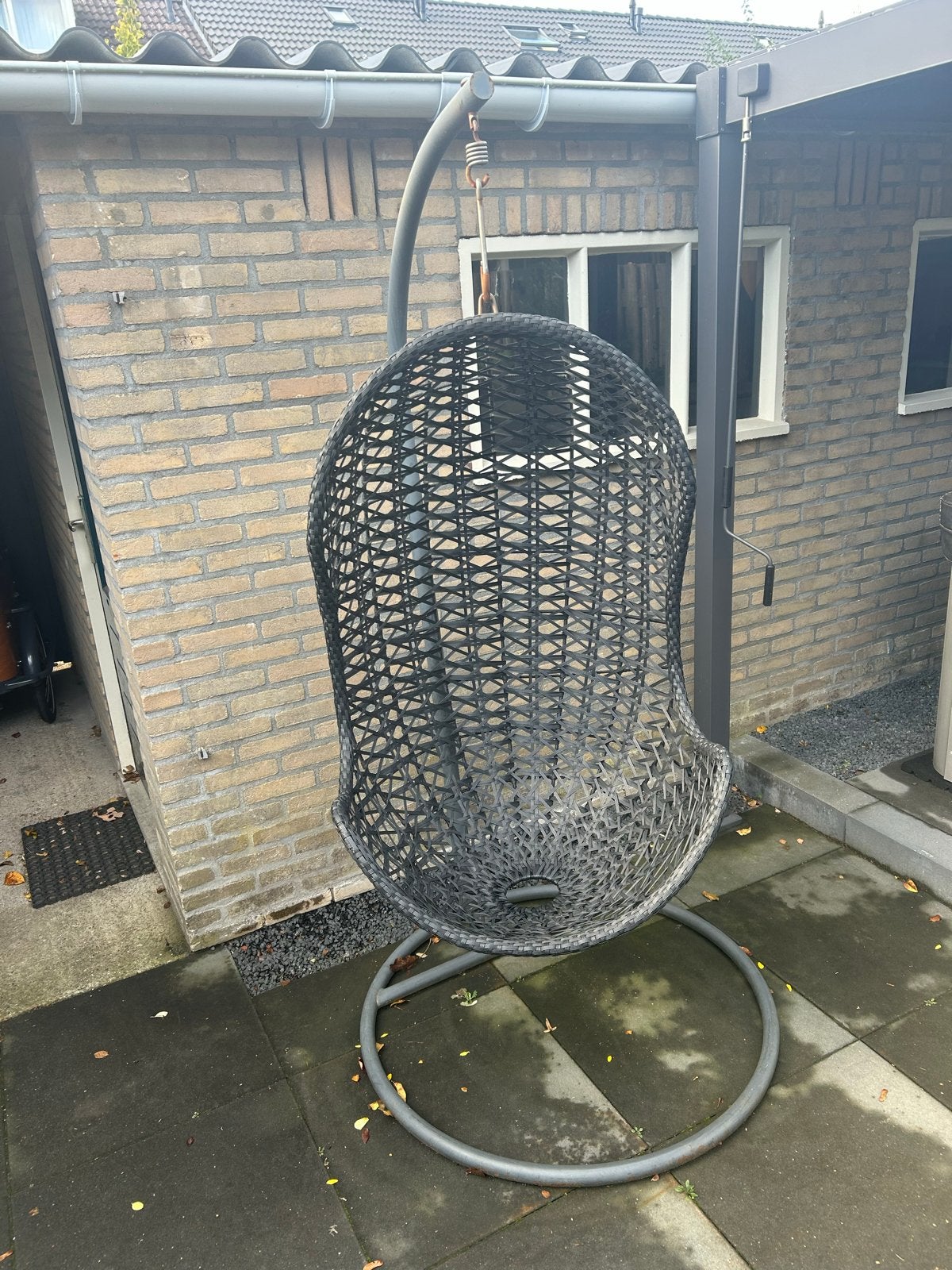 Comfortabele Wicker Hangstoel met Standaard, Ophalen, Gebruikt, Wicker
