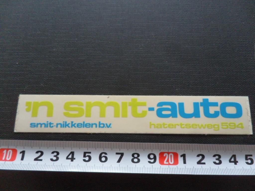 sticker  Nijmegen  Smit - nikkelen bv Hatertseweg 594, Ophalen, Zo goed als nieuw