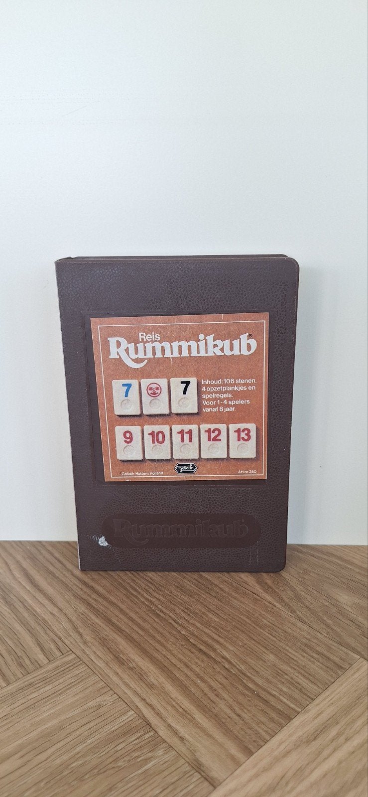 Vintage Rummikub reiseditie in bewaarbox, Gebruikt, Goliath, Ophalen of Verzenden, Een of twee spelers