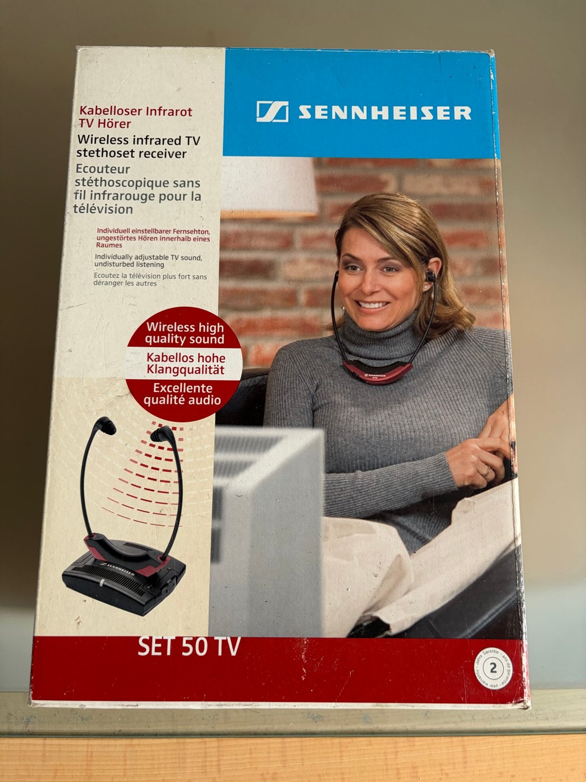 Sennheiser SET 50 TV Draadloze Infrarood TV Hoofdtelefoon, In-ear, Sennheiser, Ophalen of Verzenden, Zo goed als nieuw