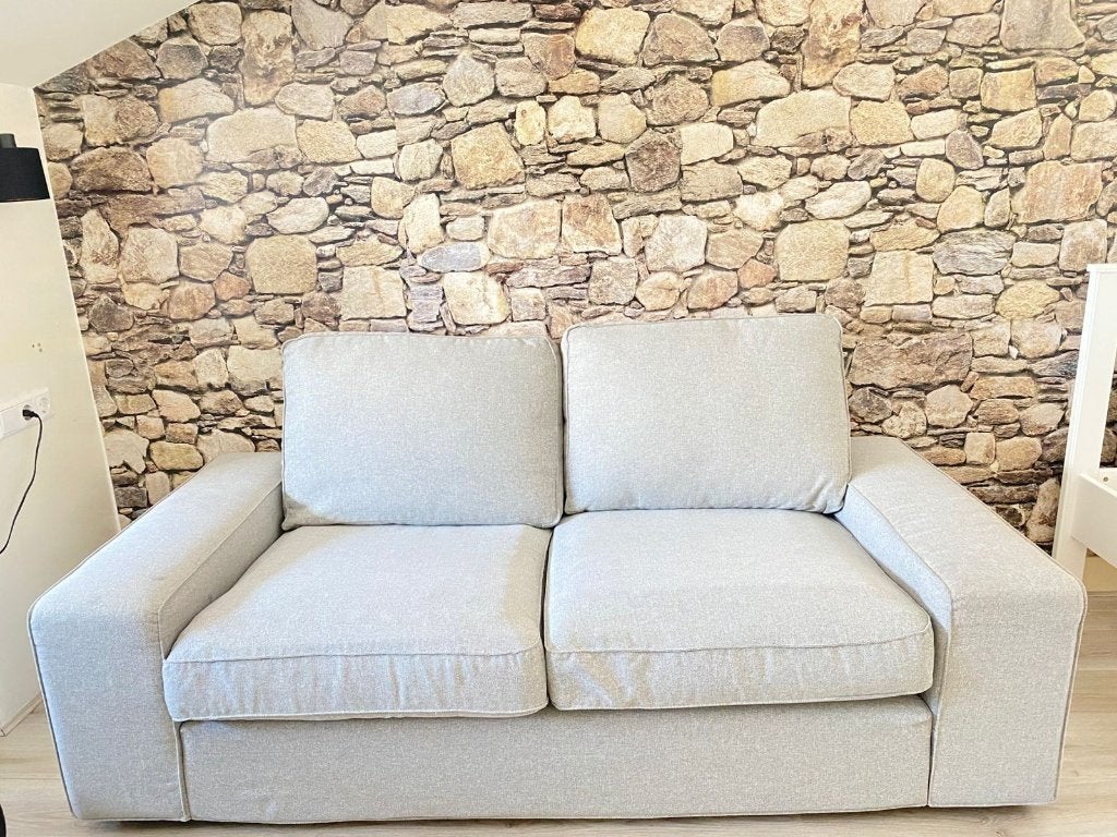 IKEA KIVIK 3-Seat Sofa – Beige/Grey – Great Condition, Ophalen, Modern, Strak, 150 tot 200 cm, Tweepersoons
