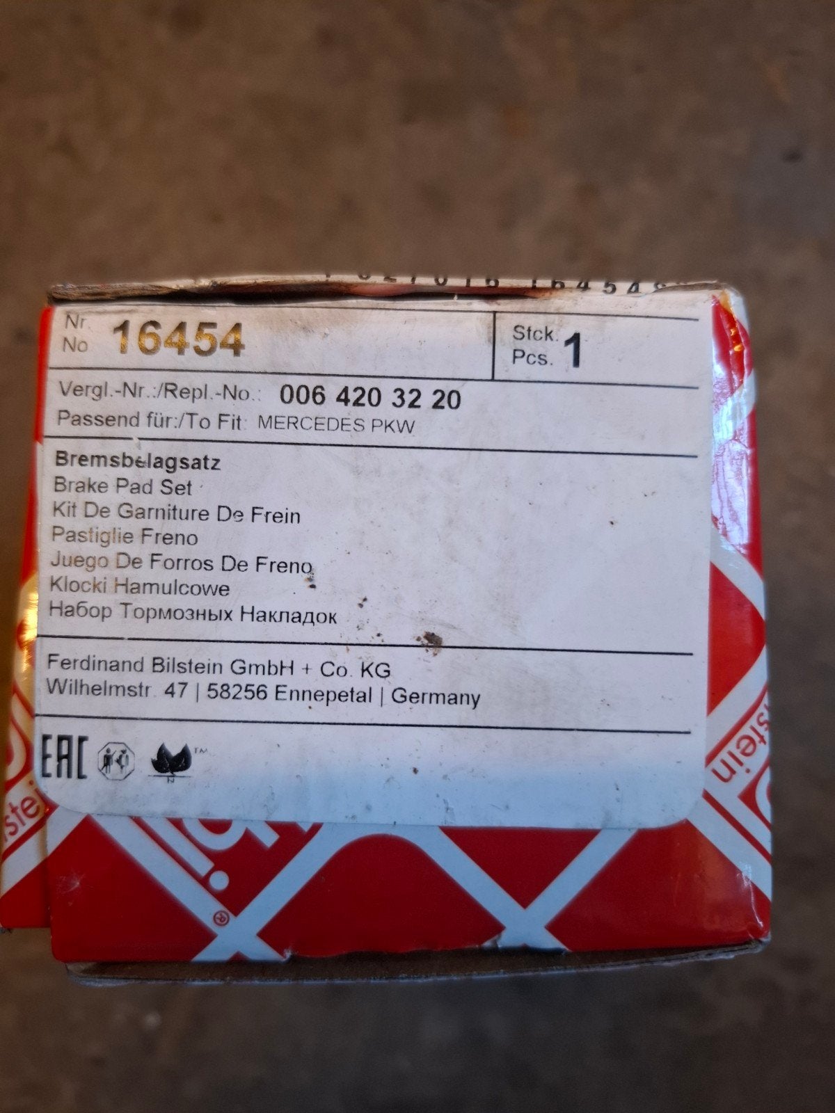 Mercedes Remblokken 16454 - 0064203220, Ophalen of Verzenden, Nieuw, Mercedes-Benz