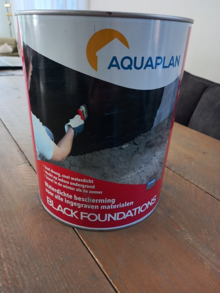 Aquaplan black foundations verf, Minder dan 5 liter, Ophalen of Verzenden, Nieuw, Zwart