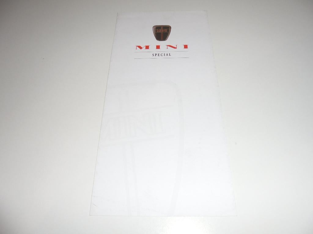 brochure Mini Special, Ophalen of Verzenden, Zo goed als nieuw, Overige merken